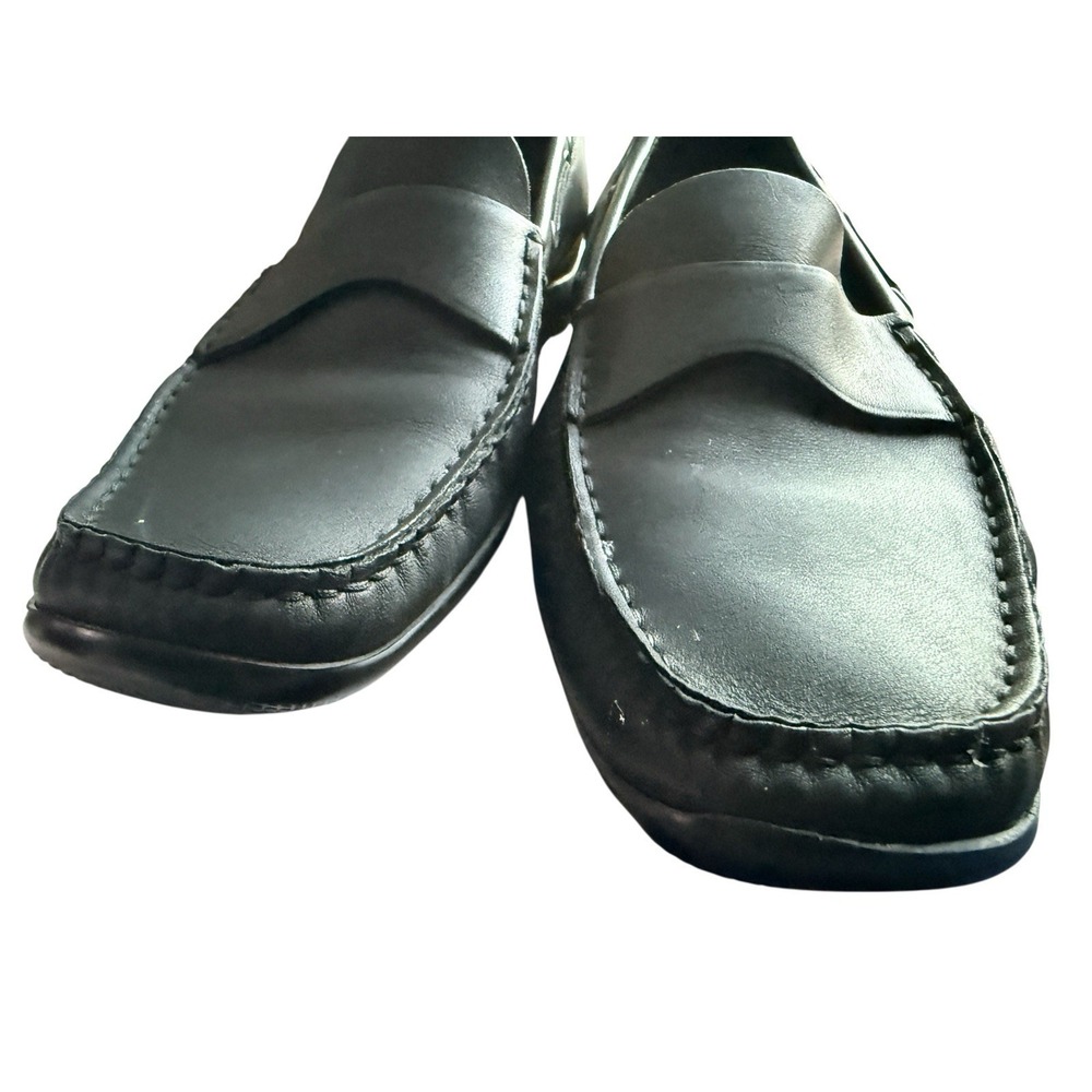 Prada MENS Loafers 8 Black Leather Driving Made In Italy EU 7 Women 9.5 - Picture 3 of 11